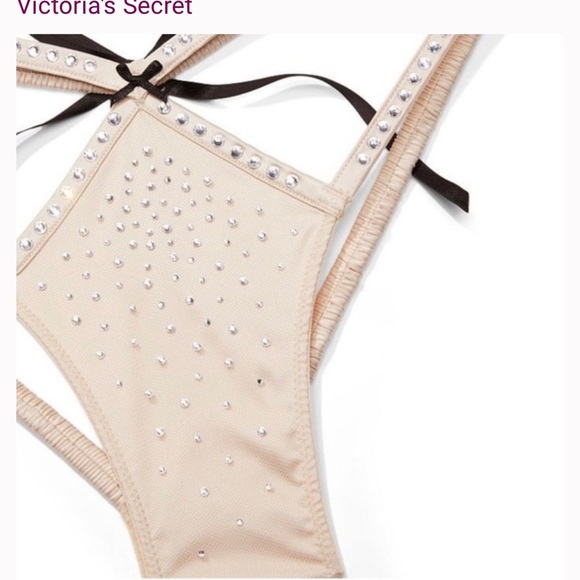 Victoria’s Secret Dream Angels NYE Balconette Bra 34DD & panty L set Champagne - Picture 8 of 16